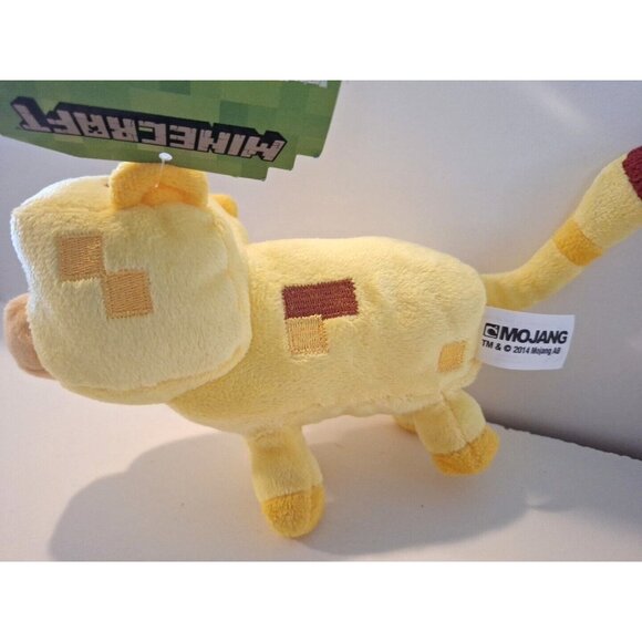 Minecraft Mooshroom & Ocelot Plush Set Red Yellow 7" Cow Cat 2014 - Picture 11 of 16
